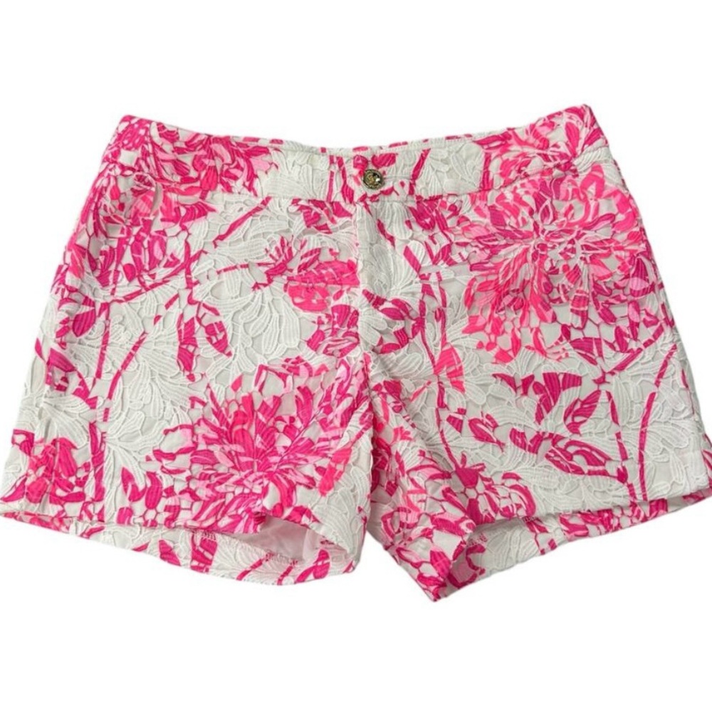Lilly Pulitzer Pink and White Bermuda Shorts